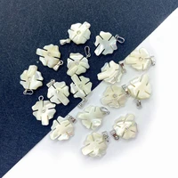 natural seawater shell leaf pendant 16x20mm white butterfly shell mother of pearl charm jewelry making diy necklace accessories