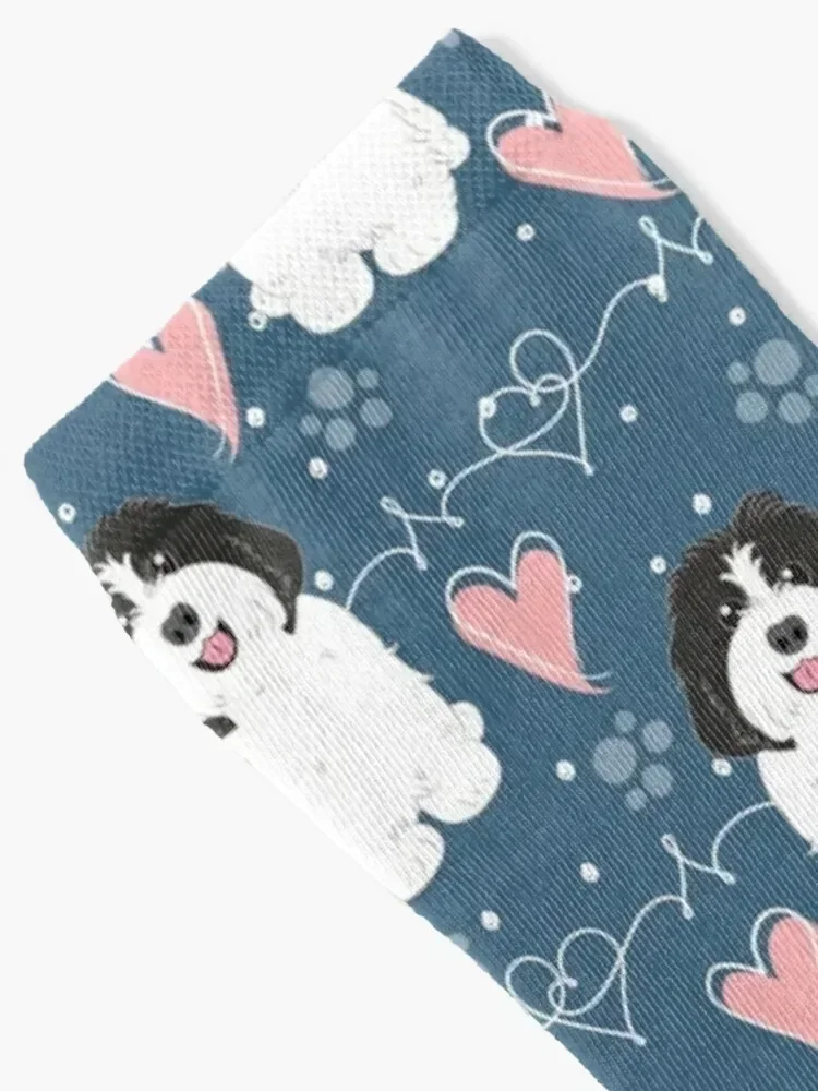 Черно-белые гаванские носки для собак LOVE компрессионные теннисные женщин и