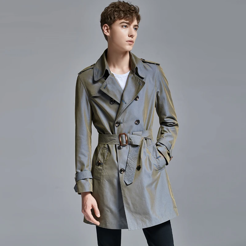 

Тренчкот Хамелеон мужской, двубортное классическое пальто в британском стиле, длинная одежда, весна-осень
