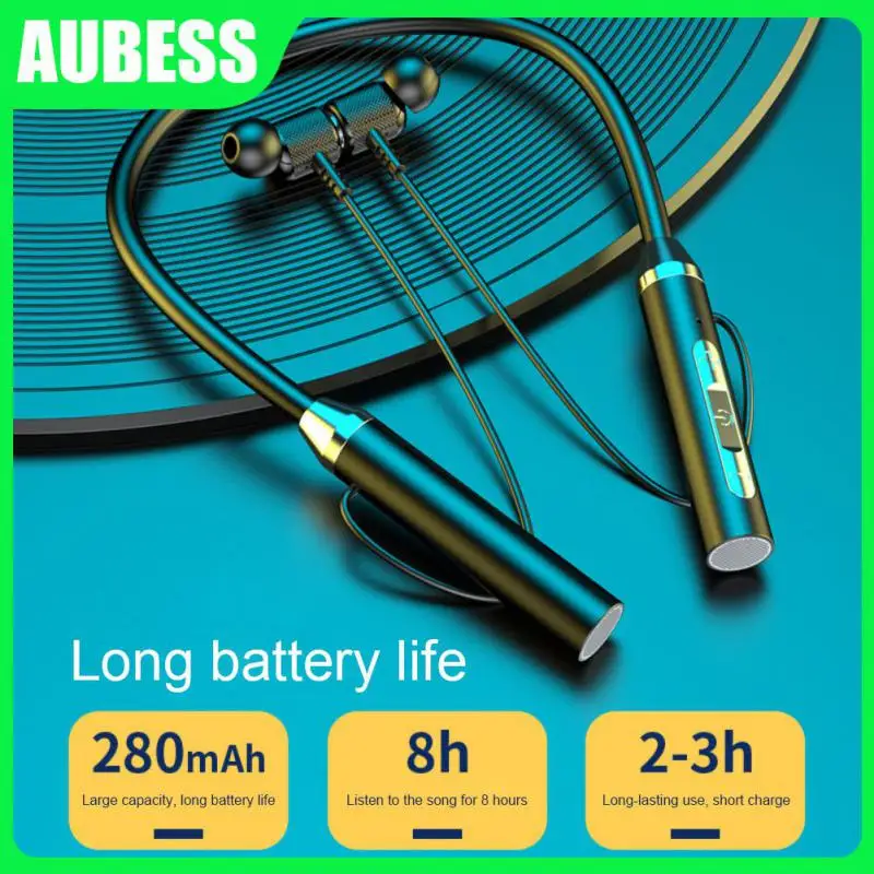 

Wireless 5.2 Earphones Waterproof Neck Explosive Hanging Gaming Hifi Headset -compatible Tws Headphones