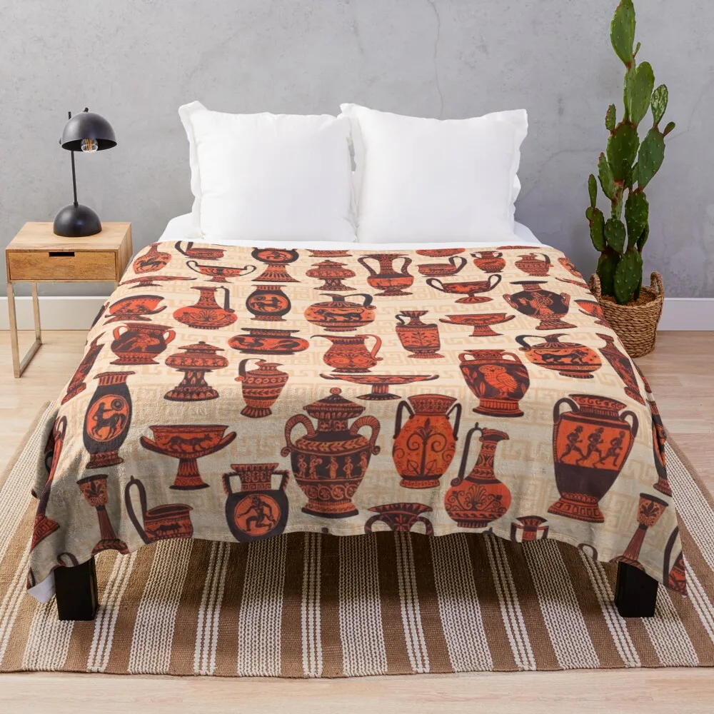 

MCM Greek Vases Throw Blanket Extra Large Throw Blanket