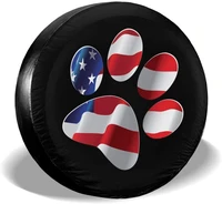 paws us american flag spare tire cover waterproof dust proof uv sun wheel tire cover fit for jeeptrailer rv suv many vehicle