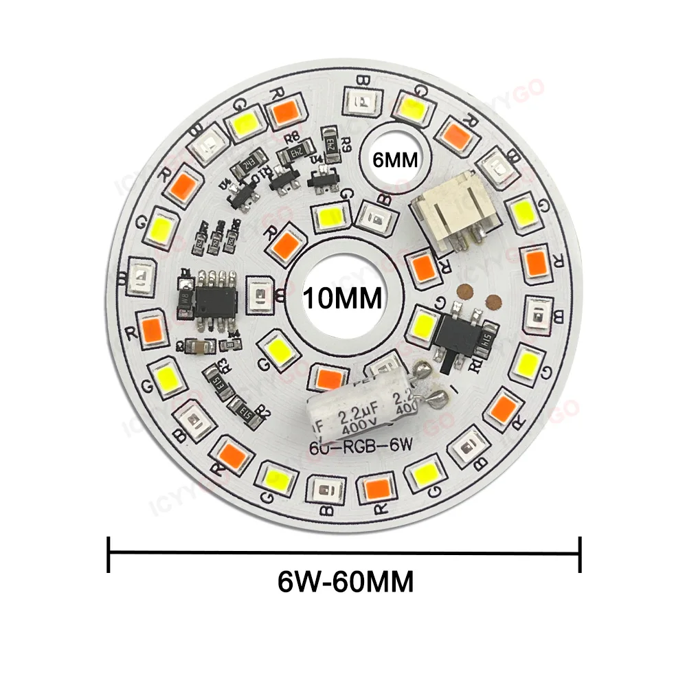 

ICYYGO RGB круглый светодиодный светильник 60 мм