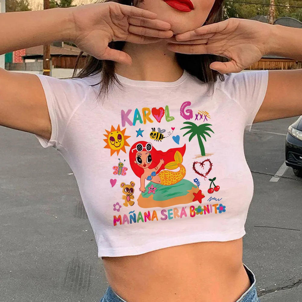 Женская футболка с принтом манги Y2K