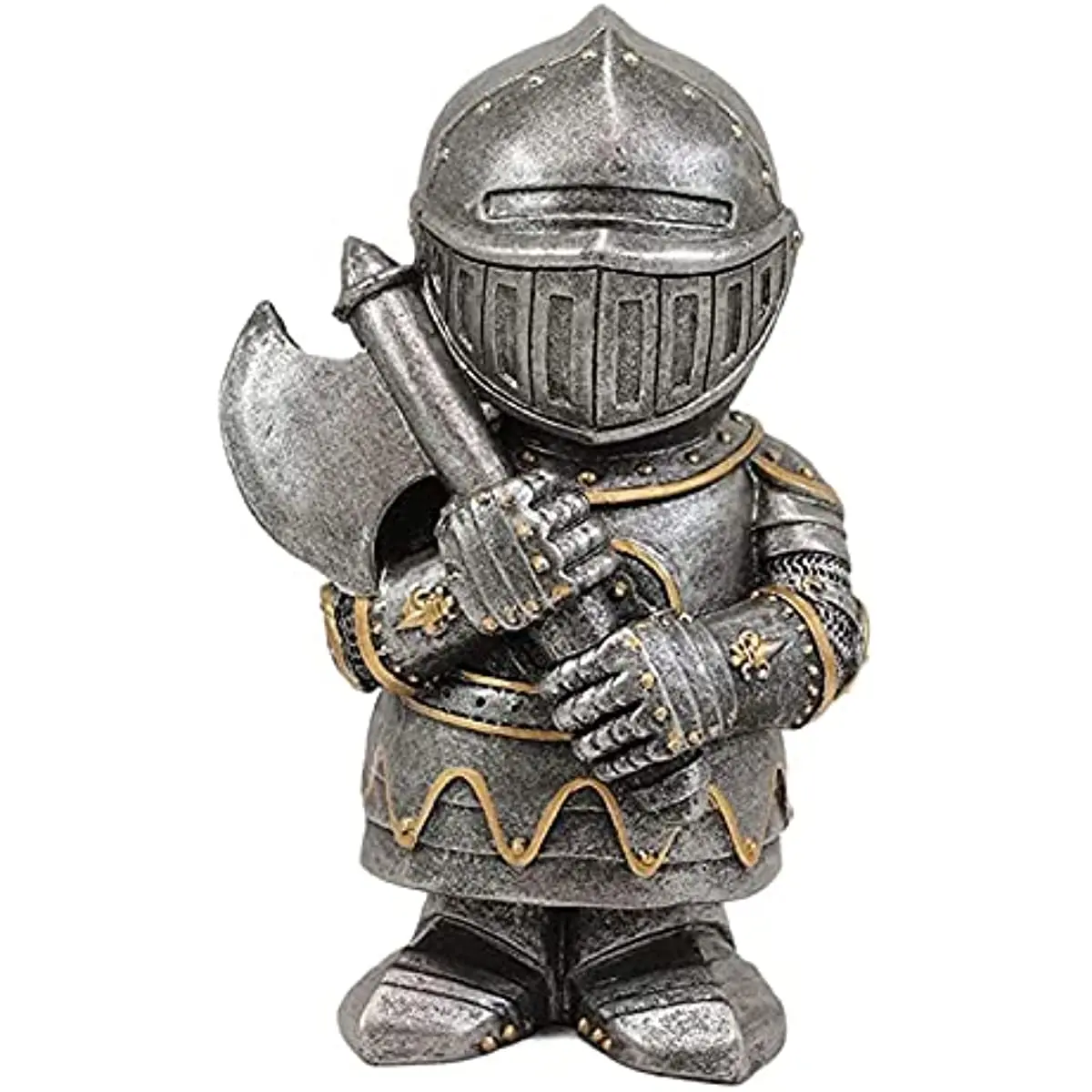 

Lrxinki Knight Statues Ornaments, Resin Knight Gnome Guard Garden Sculpture, Medieval Knight Armor Gothic Statue