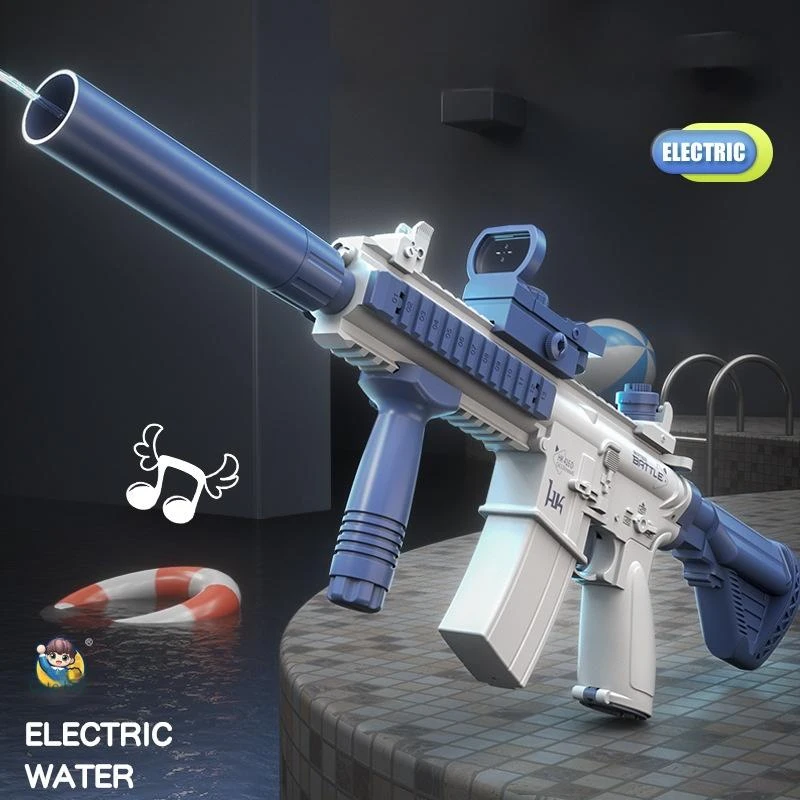 

Детский Электрический водяной пистолет, летняя полностью автоматическая водяная пушка с повторной зарядкой, игрушка-распылитель для игр с водой для мальчиков, подарок для детей