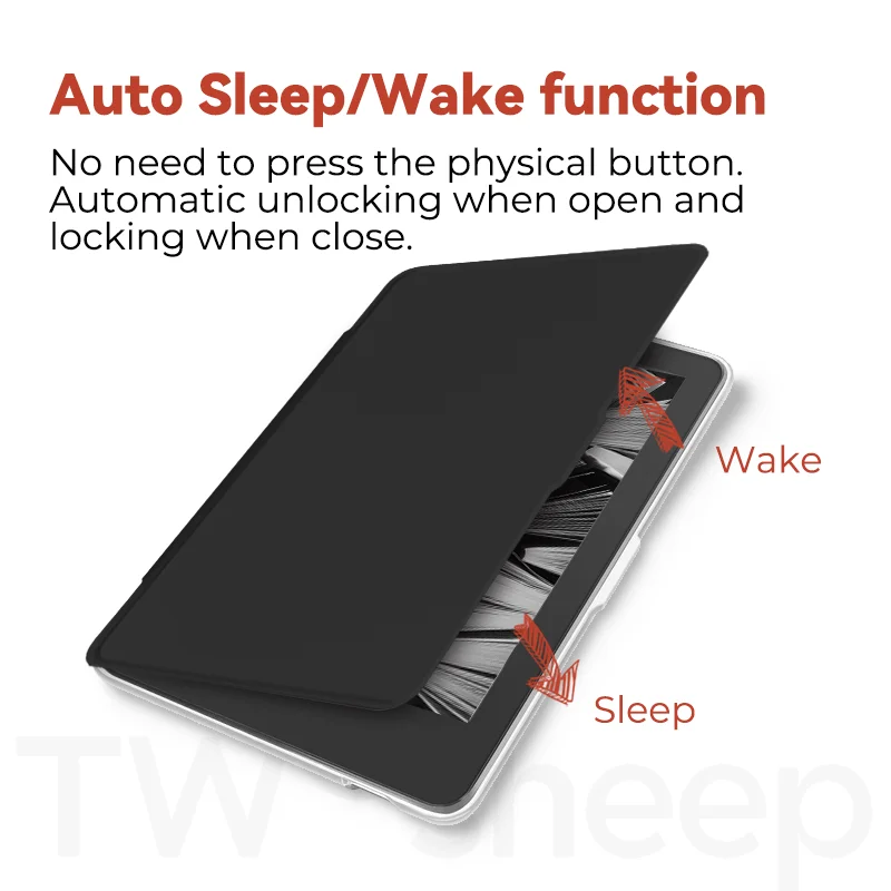 Фото Twosheep для Kobo Clara Color BW и Kobo Clara 2E Защитный чехол 6-дюймовый чехол для электронной книги с функцией автоматического сна и пробуждения, сплошной цвет №3