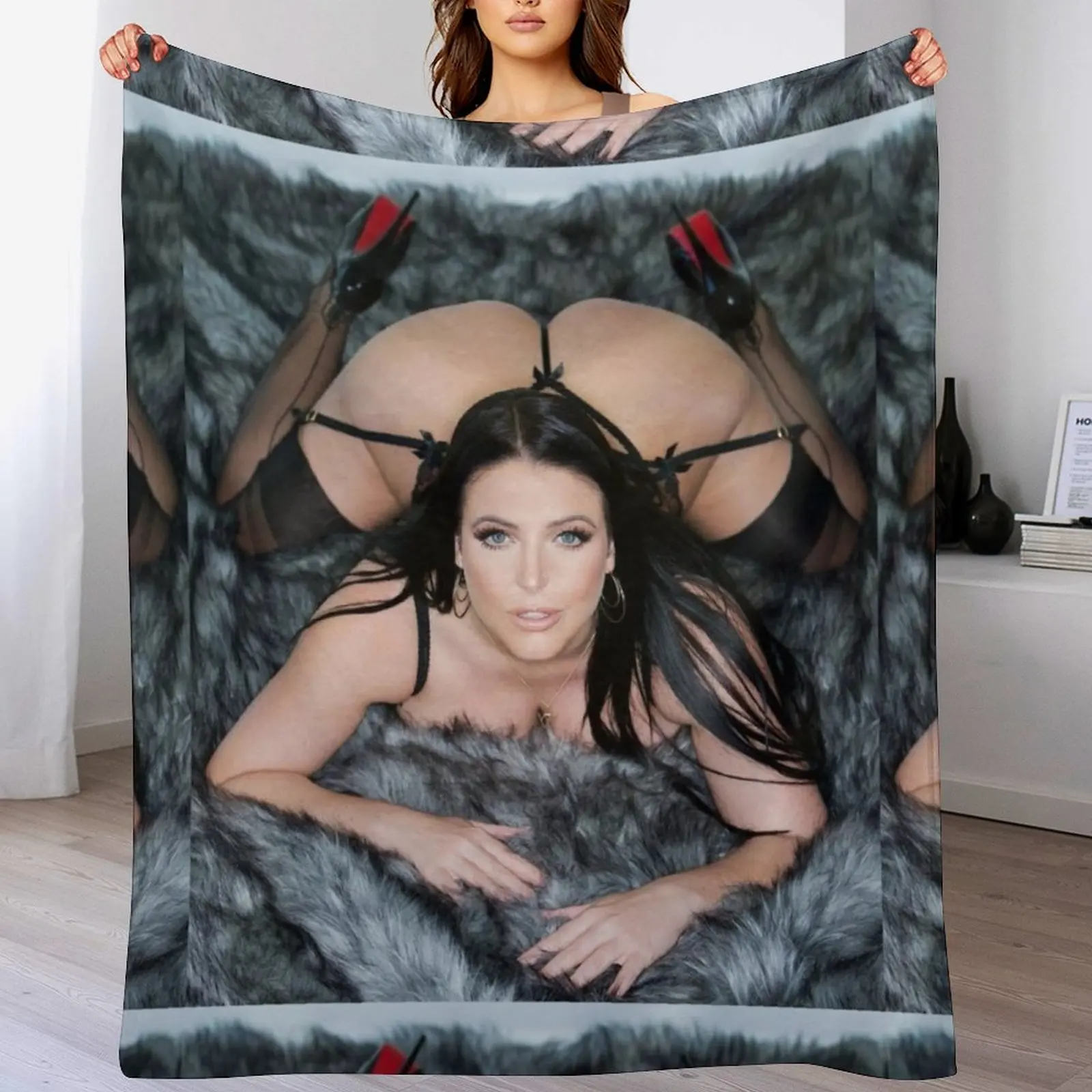Одеяло Angela White имеет nice ass декоративные одеяла для диванов