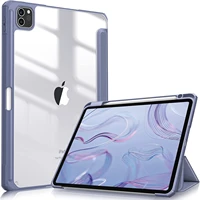 case for ipad pro 11 inch 3rd generation 2021 built in pencil holder shockproof cover wclear transparent back shell