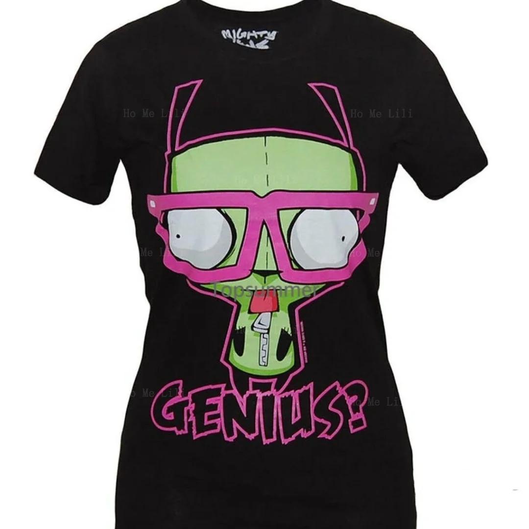 Invader Zim Gir Genius Duh Junior футболка из 100% хлопка женские топы повседневная с коротким