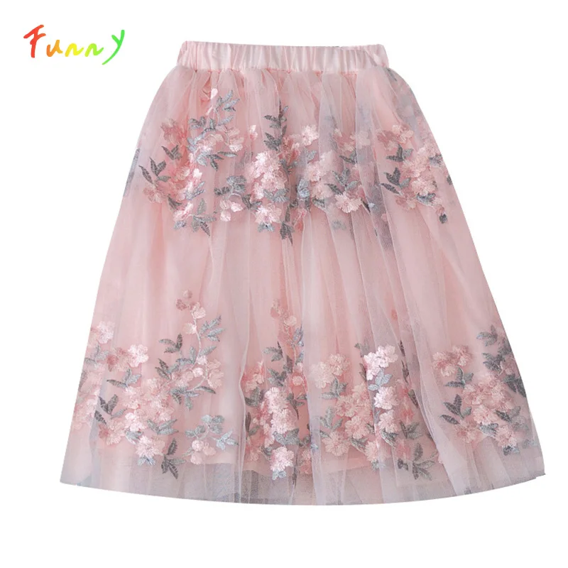 

Юбка-пачка для девочек-подростков с вышивкой, юбка-пачка черного и розового вечерние для девочек с эластичной талией, вечерняя Юбка До Колен...