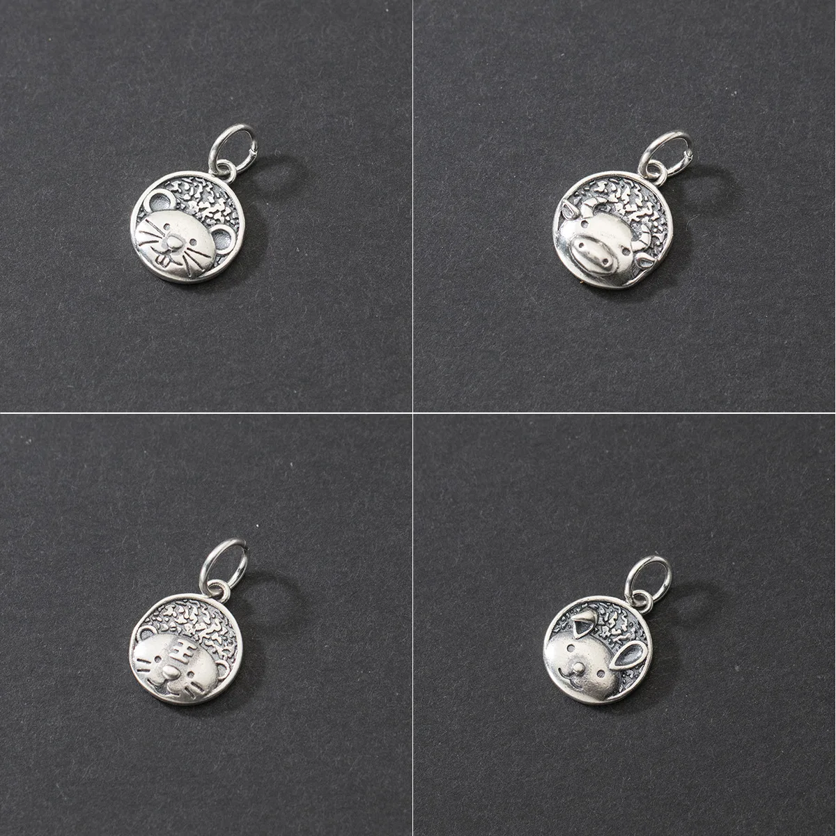 MEETSOFT Подвеска из стерлингового серебра 925 пробы в ретро-стиле с 12 знаками Зодиака