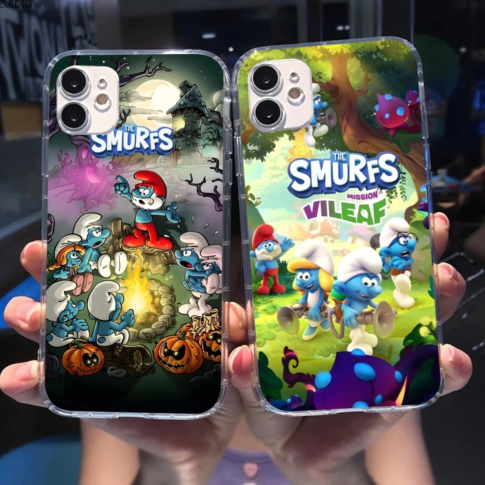 Smurfs Smurfette Smart Mobile Cell Phone Case for iPhone 16 15 14 13 12 11 X XR XS 8 Pro Max Plus Mini Clear Transparent Cover