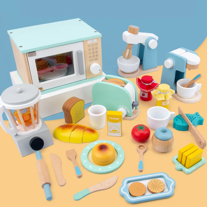 

Children Play House Large Simulation Microwave Kitchen Utensils Play House Kitchen Toys Dollhouse Furniture Baby Gifts