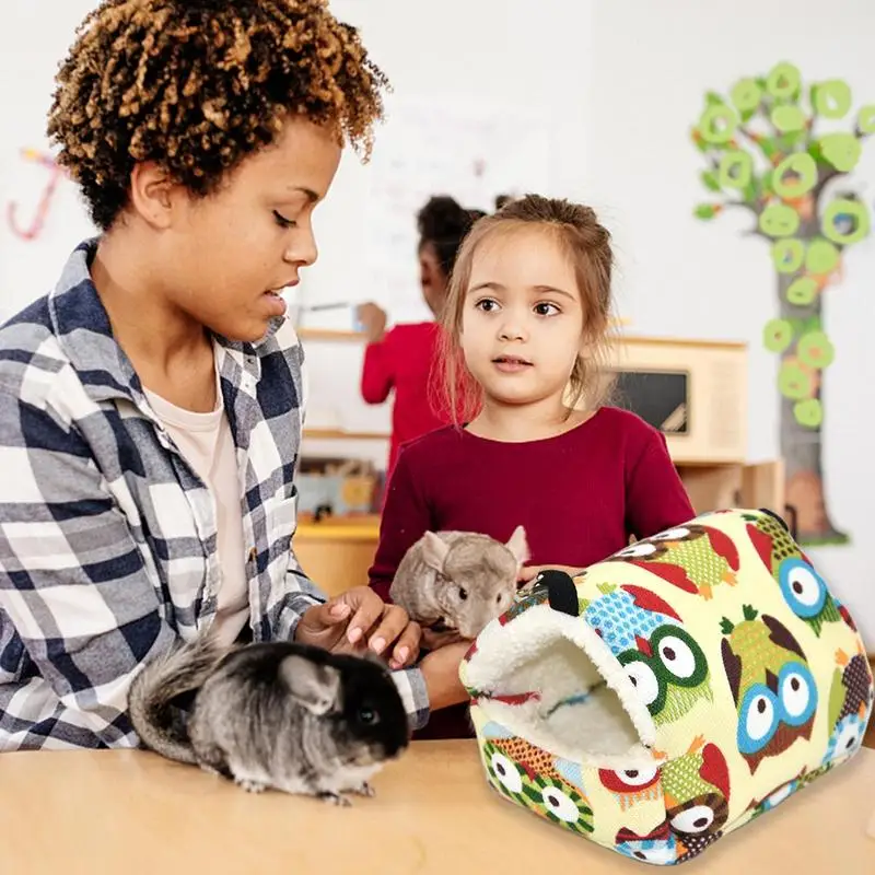 Гамак для хомяка морская свинка хлопковое гнездо подвесная кровать моющаяся