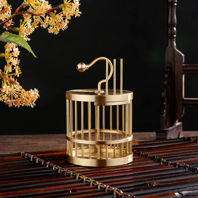 

Латунная птичья будка для гостиной, поделки для прихожей, мягкие украшения для пробной комнаты, Античная Клетка для домашних животных для друзей и пожилых