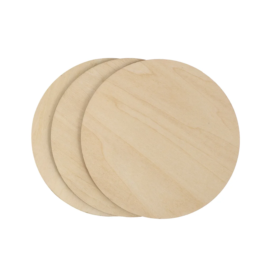 Painting Board Blank Wood Discs Plain Wooden Slice Round DIY Material Accessories Slices Panel Decor Unfinished Circles