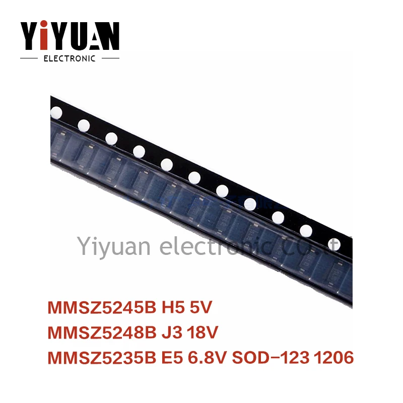 100 шт. новый диод MMSZ5245B H5 5 в MMSZ5248B J3 18 в MMSZ5235B E5 6,8 в SOD-123