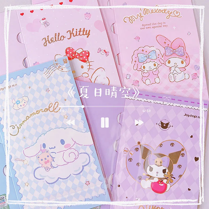

Hello Kittys Stickers Set Anime Sanrio Kawaii My Melody Kuromi Cartoon Cute Pattern Beauty Student Handbook Decoration Toy Girls