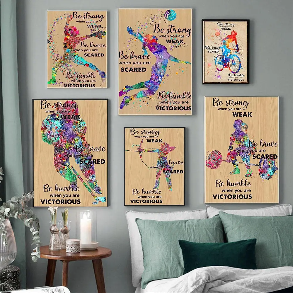 

Abstract Athletes Canvas Painting Graffiti Art Board Painting Wall Art Fashion Slogan Poster Living Room Home Decoration Mural