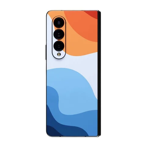 Простая цветная наклейка для Samsung Galaxy Z Fold 5 4 3 2, Защитная пленка для задней панели экрана 3M, цветная матовая наклейка