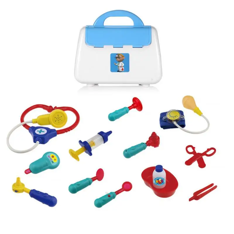

Набор докторских игрушек для малышей, набор докторских игрушек с подносом для стетоскопа, пинцетами, Детская ролевая игра, игрушки для врачей, игровой набор для мальчиков и девочек