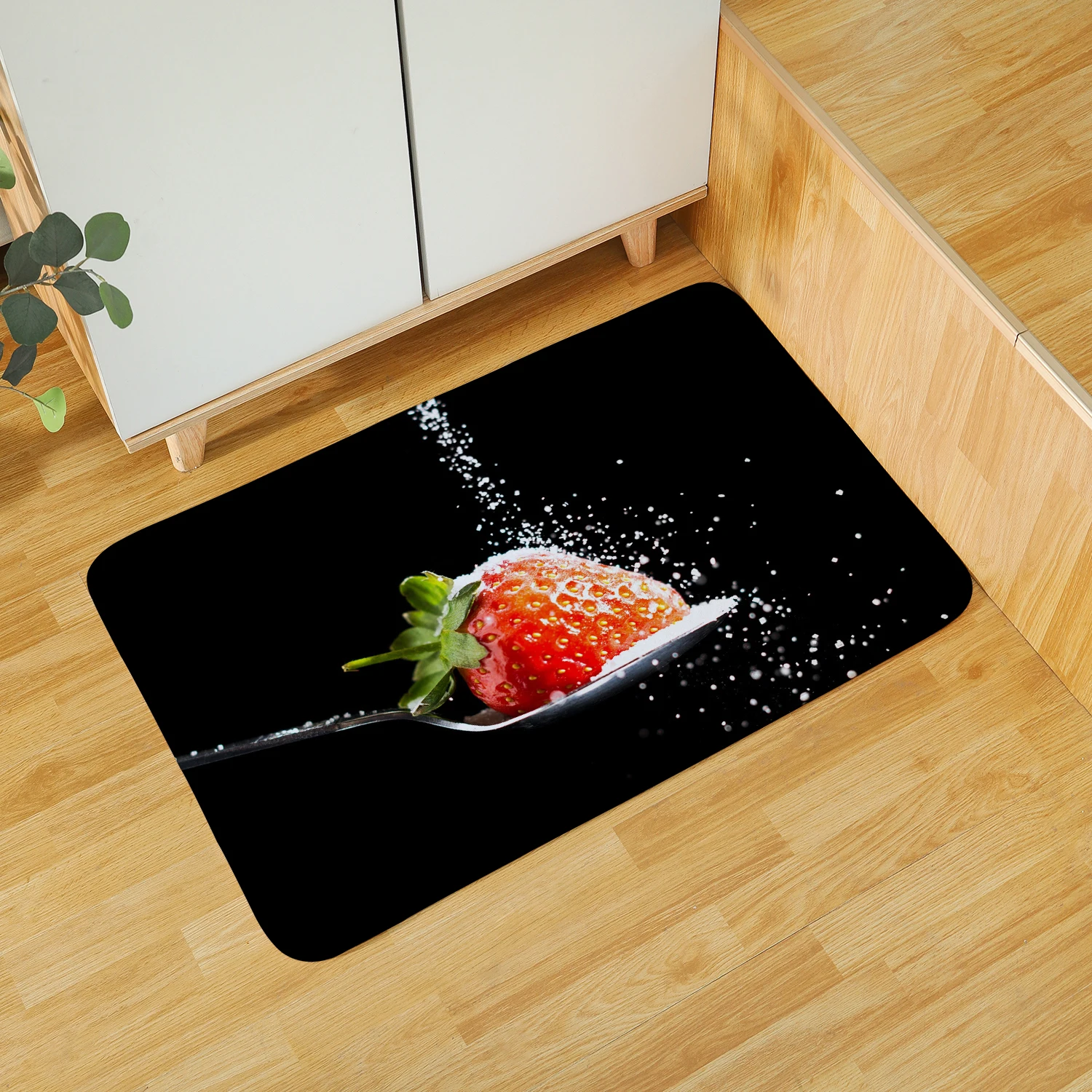 

Fruit Strawberry Side Bathtub Kitchen Bedroom Non-Slip Absorb Water Mat Floor House Door Mats Modern Home Decor