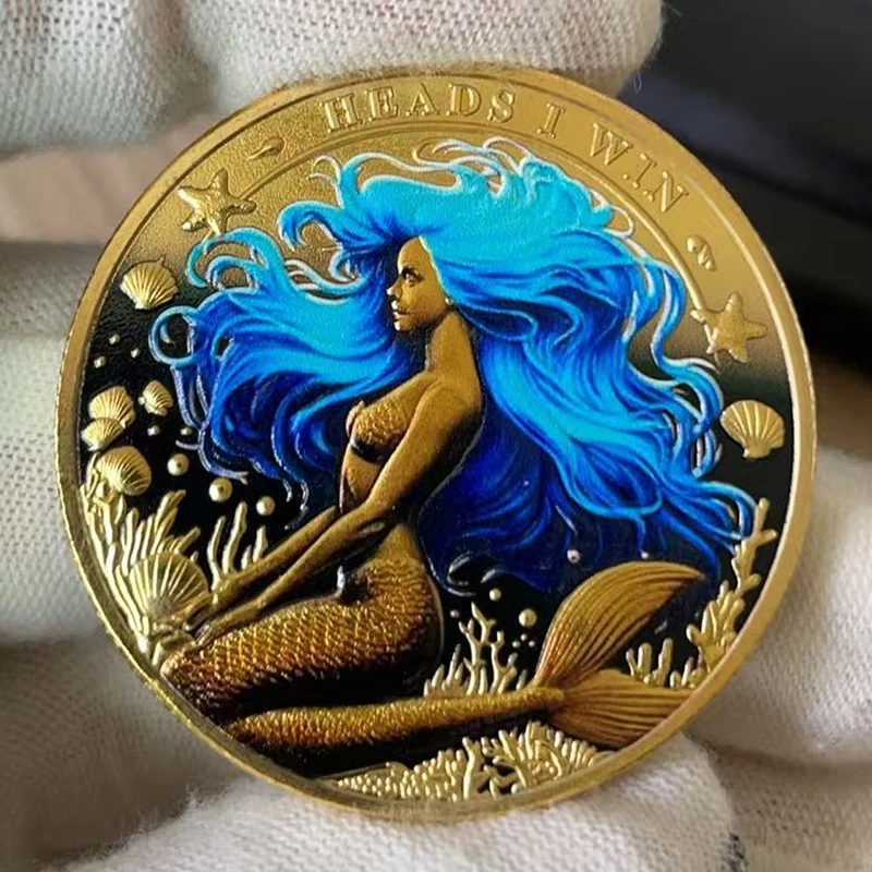 

Металлическая монета "Русалка"