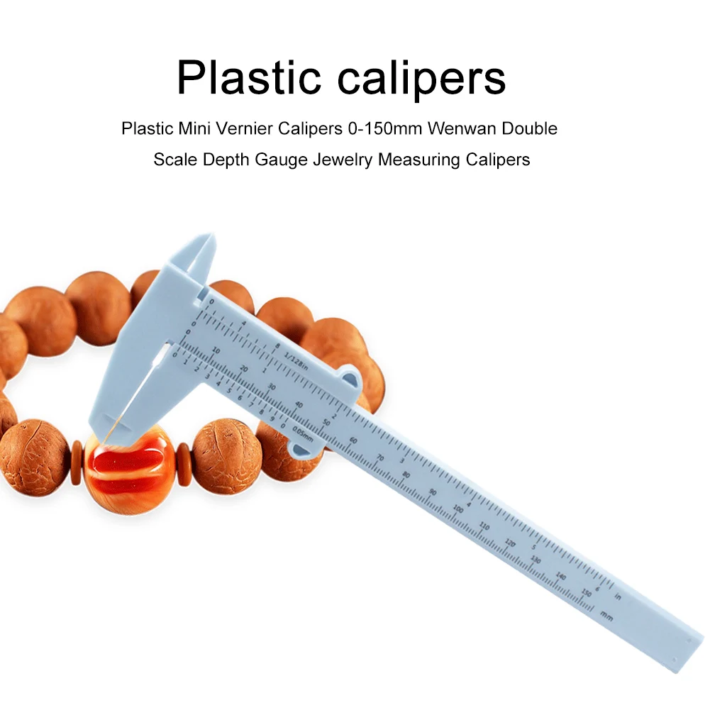 

0-150mm Double Scale Vernier Caliper Gauge Sliding Measure Mini Plastic Rulers Measurement Height Limit Gauge Tools