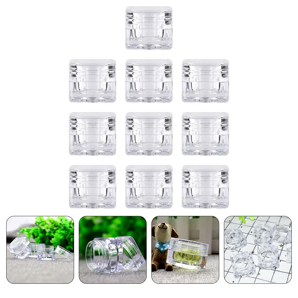 

Travel Jar Jars Containers Storage Lotion Container Pot Empty Clear Makeup Creams Cream Sampleshampoo Toiletry Roundsmall Case