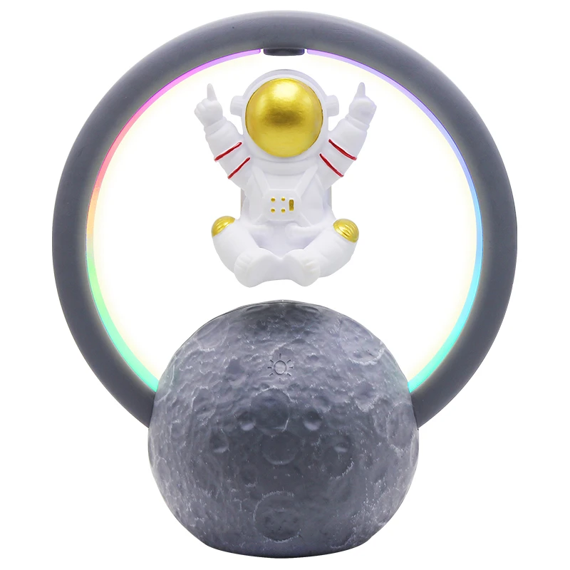 

Wireless Bluetooth Speaker Magnetic Levitation Astronaut Atmosphere Light Small Stereo Mini Table Lamp Two-in-one Gift Ornament