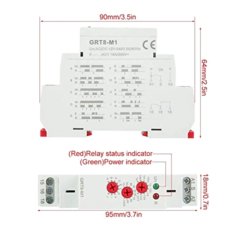 GRT8-M1 реле времени задержки многофункциональный таймер переменного тока DC