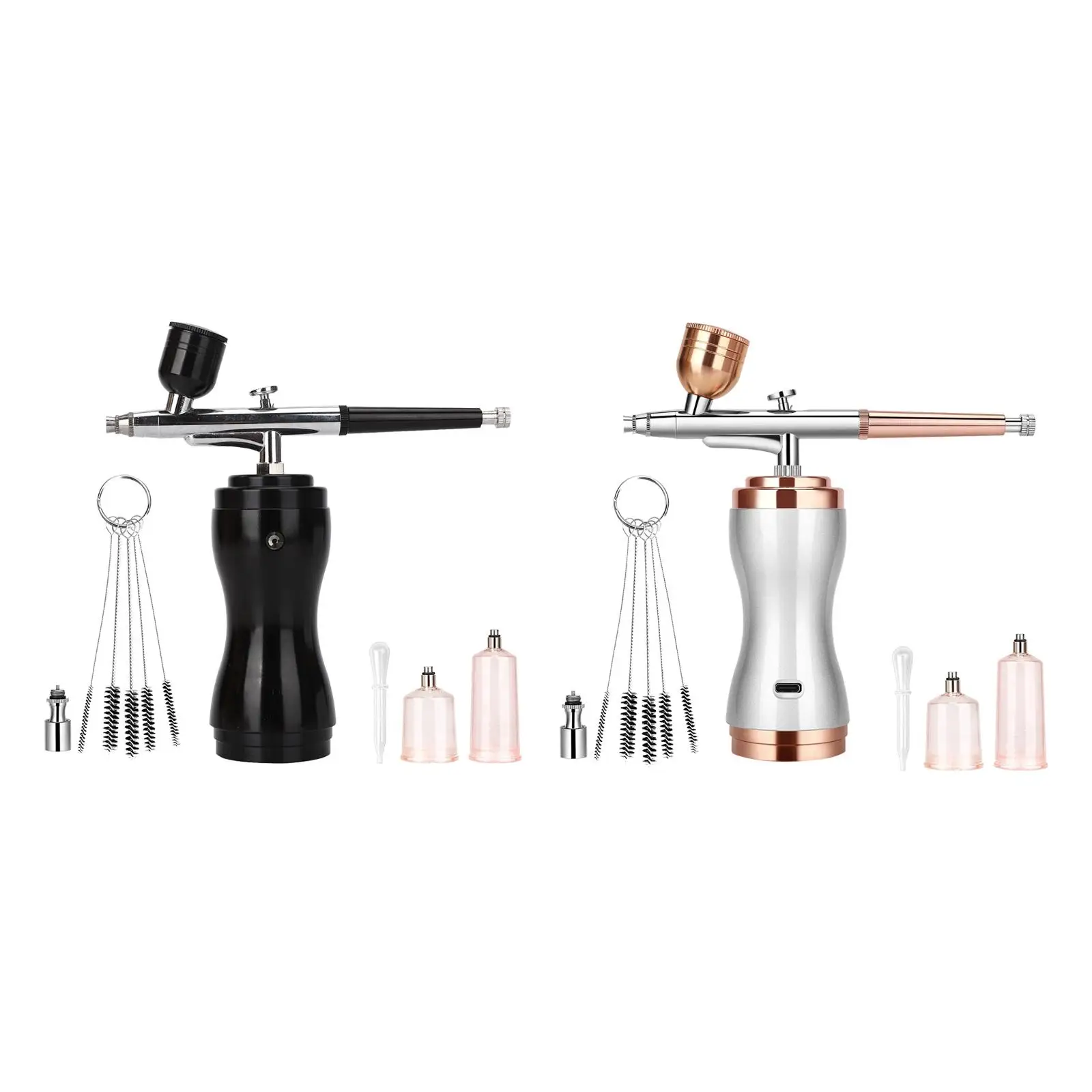 Dual Action Airbrush Set Spray Gun Upgraded Moisturizing Display Mini Portable Brush Set for Hobby Paint Nail Art Paint Tattoo