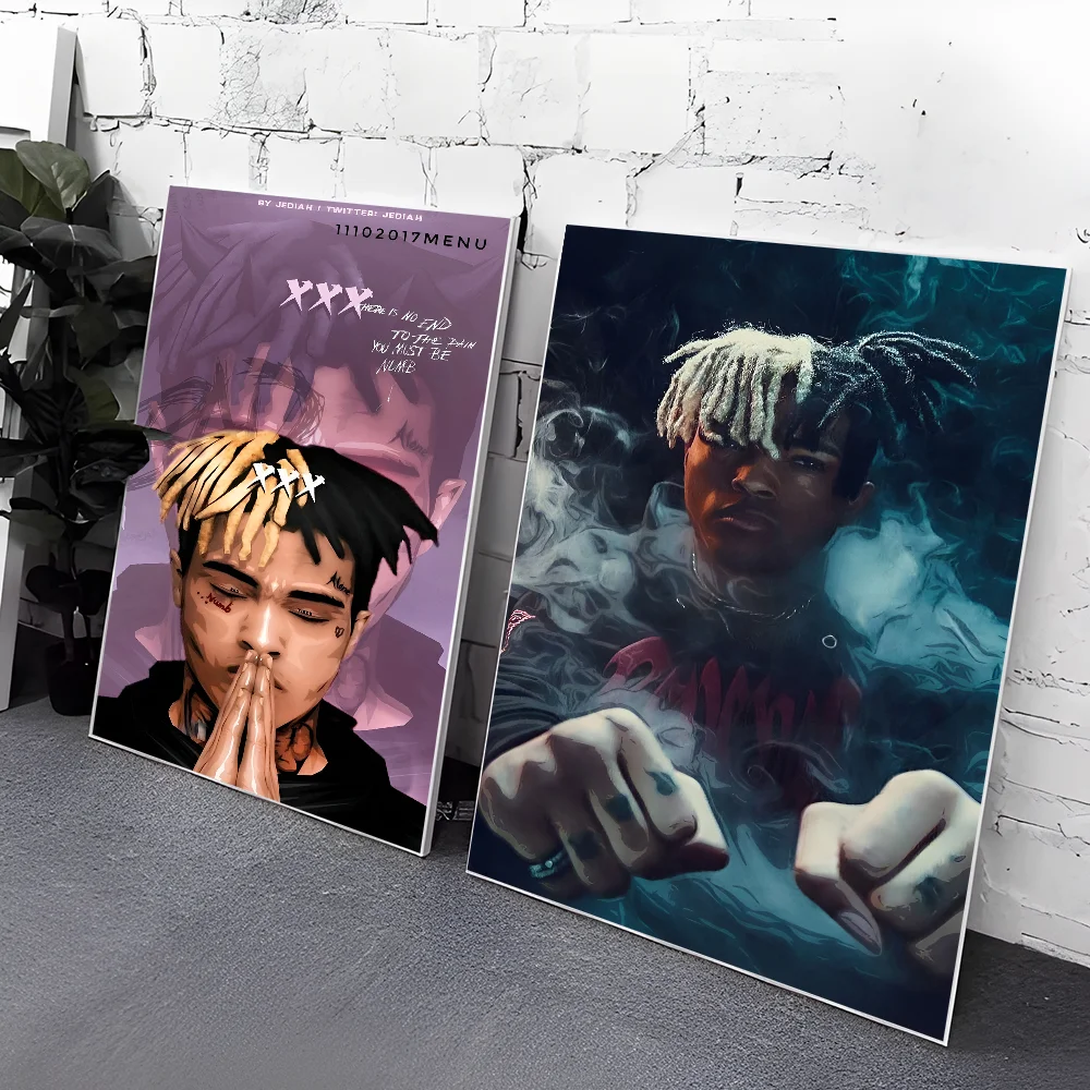 XXXT Tentacion Рэпер Аниме Постер Наклейка Ретро Ностальгический Современный Стиль