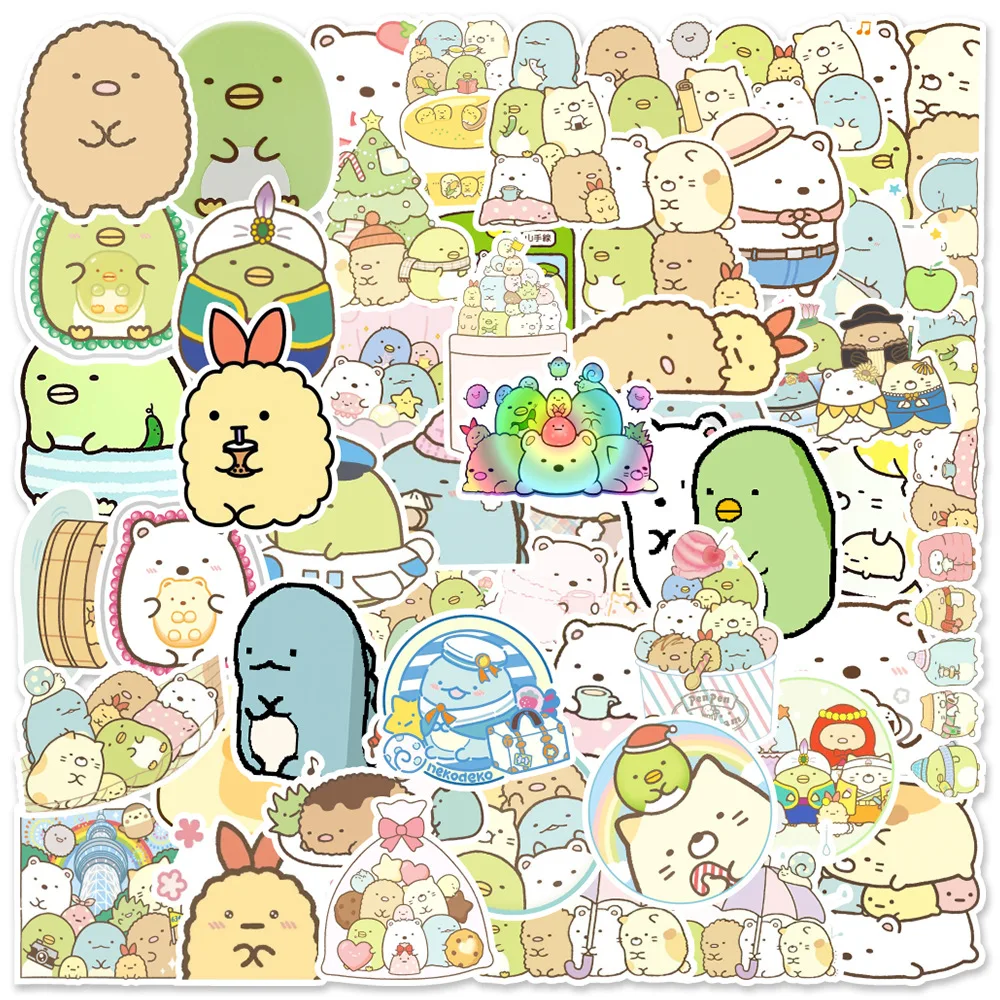 

10/50Pcs Kawaii Sumikko Gurashi PVC Japanese Anime Waterproof Stickers Scrapbooking Diy Stationery Diary Sticker Luggage