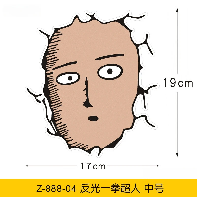 

One Punch Man наклейки на окно автомобиля аниме авто крышка царапин декоративные наклейки водостойкая задняя светоотражающая наклейка подарки