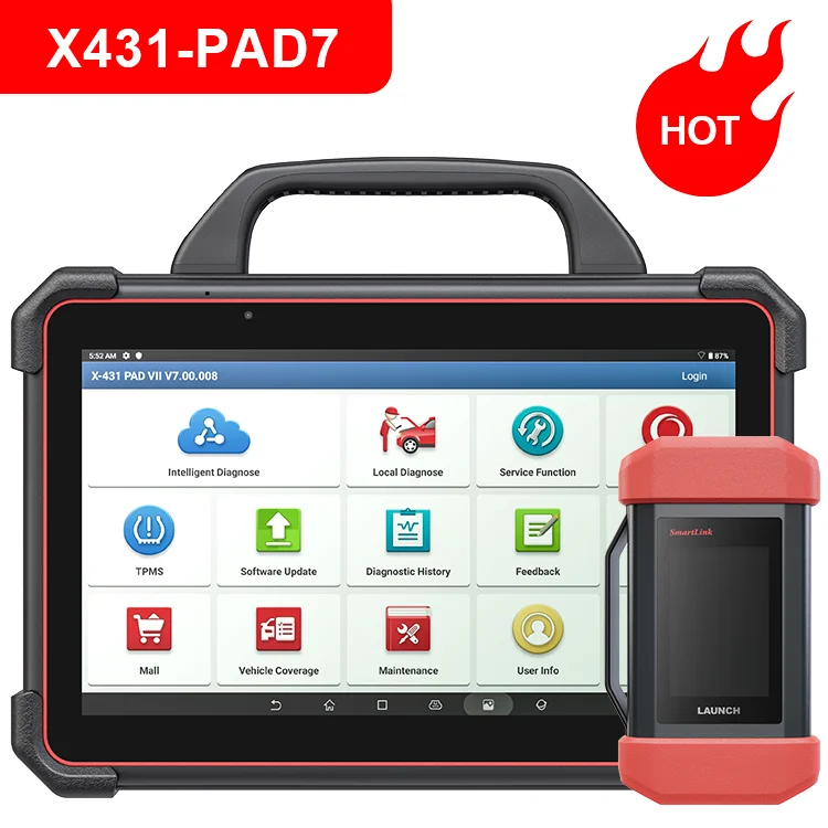 Купи 2022 Original Launch X431 Pad7 X 431 Pad Vii 7 X-431 Pro Hd Obd2 Update Free Software Ecu Programmer Car Scanner Diagnostic Tool за 280,688 рублей в магазине AliExpress