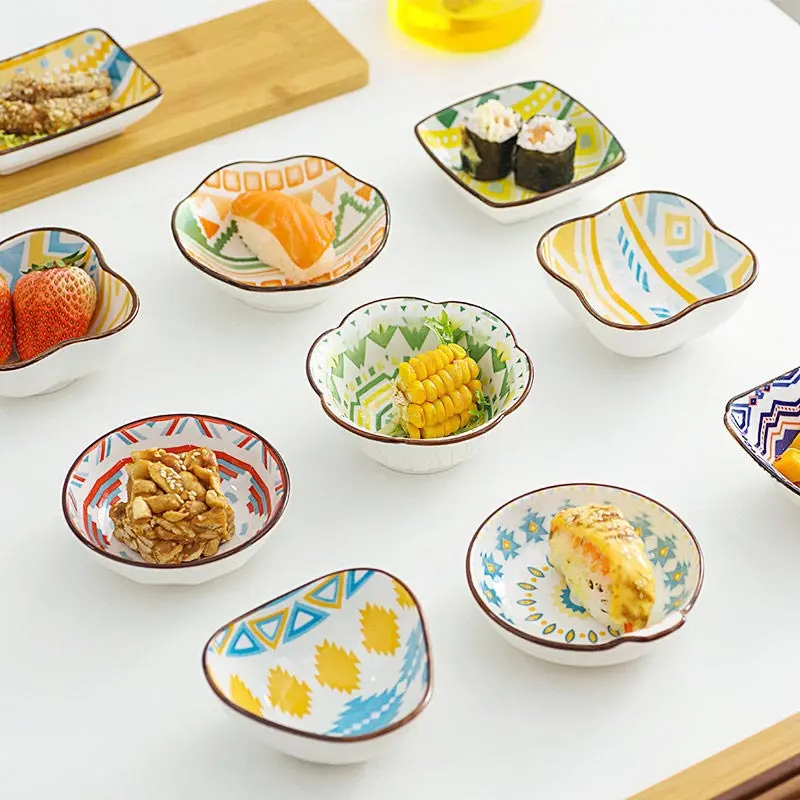 

Блюдо из костяного фарфора в японском стиле, керамическая тарелка со вкусом, блюдо для окуня, холодное блюдо для отеля, ресторана, блюдо для горячего горшка