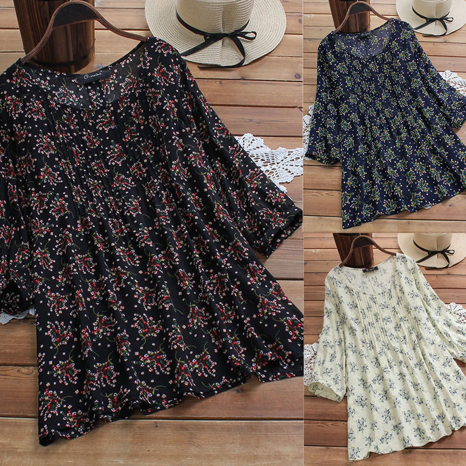 

Blouse Size Loose Womens Shirt Sleeve Casual Button Linen Print Tees for Women Tunics And Leggings for Women