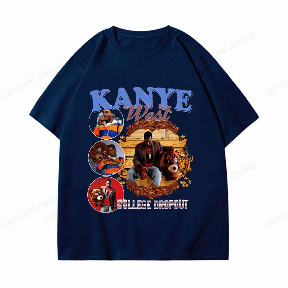 

Rap singer Kanye West T-shirt Men's Women's Fashion T-shirt Children's Hip Hop Top Boys' T-shirt Y2K Clothing Summer Clothing