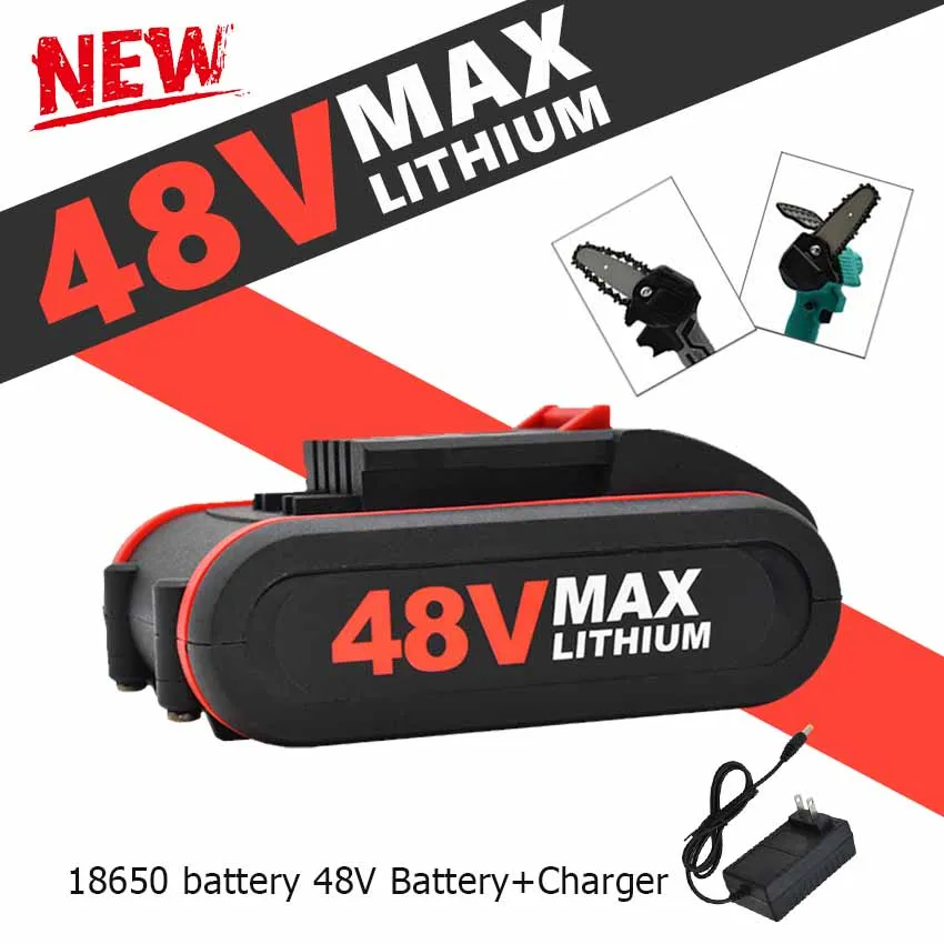 

superiorquality 48V 18650 Lithium Battery Electric Tools Battery For Wireless Wrench Pruning Saw Logging Chain Saw Drill+Charger