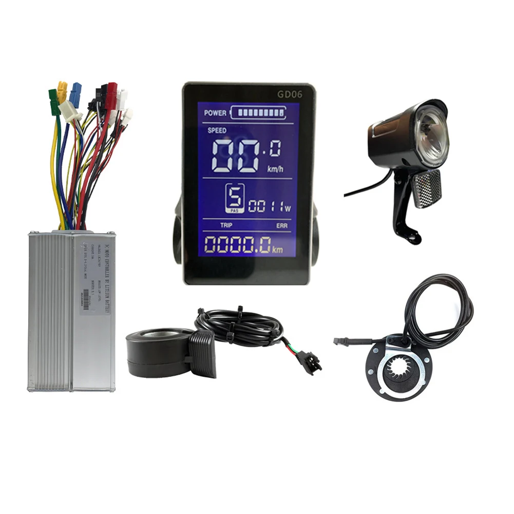 

Ebike 36/48V 30A 1000W Controller +LCD+Throttle+Brake Lever+PAS+Head Lights Kit Waterproof 9pin JN-GD06 Instrument Configuration