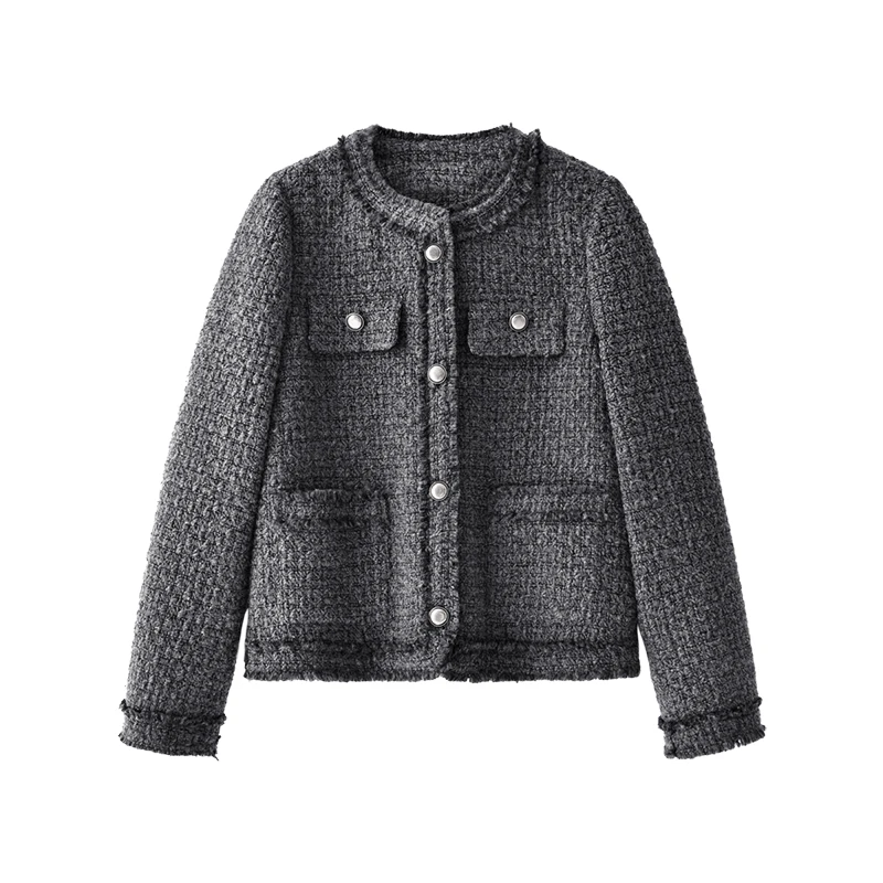 SHUCHAN 90% White Duck Down Jacket Women High Street  Winter Coat Women  Single Breasted  Wide-waisted  Woolen  Pockets