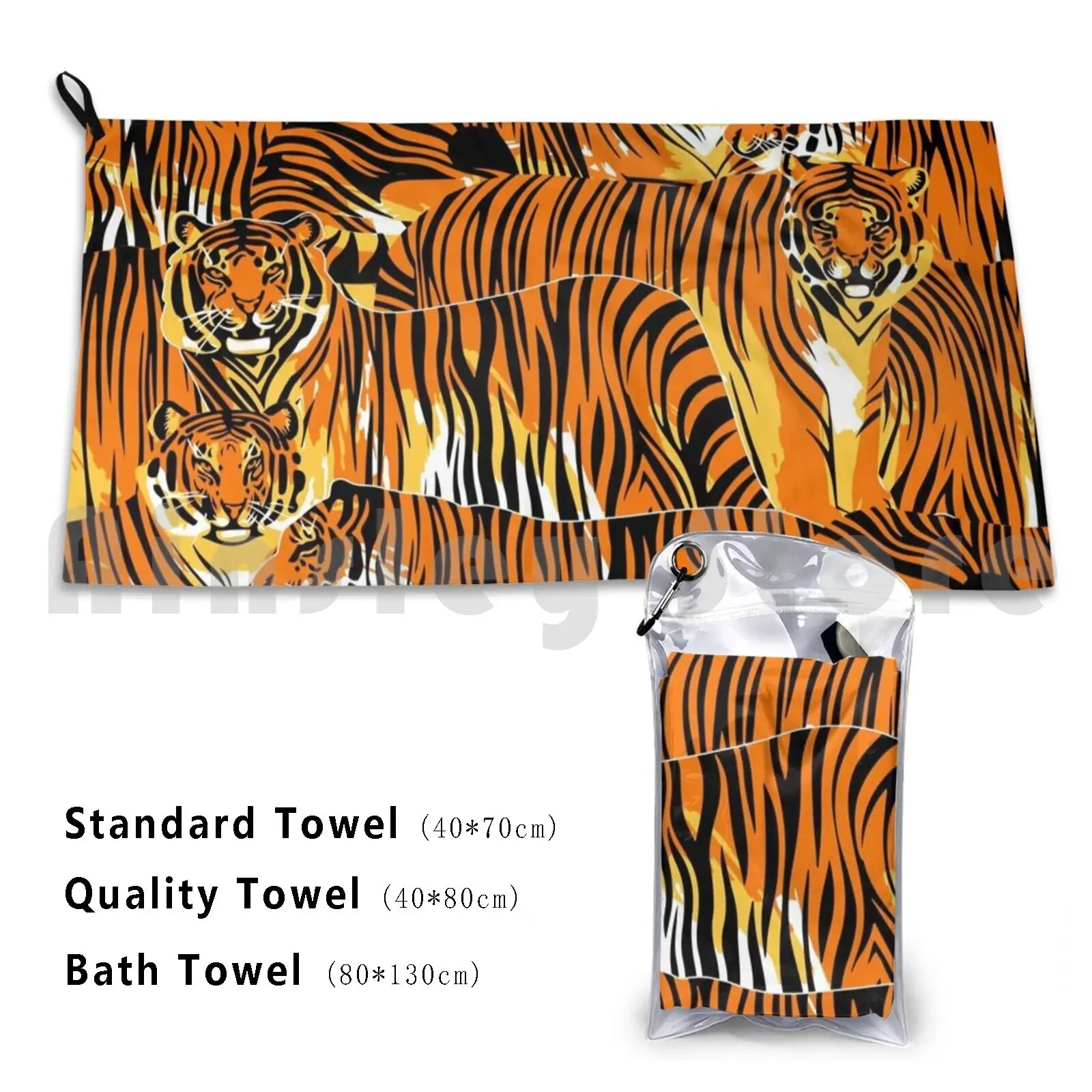 Bath Towel Tiger Africa African Animal Beast Beautiful Bengal Cat Exotic Joe Floral
