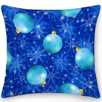 christmas snowflake pillow case polyester square cushion cover throw pillow office sofa pillow home decoration