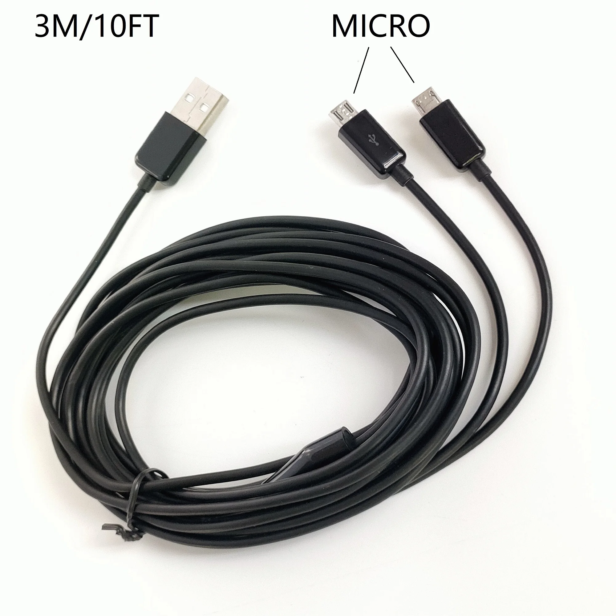 

Dual MicroUSB Splitter Charge Cable - Power up to Two (2) Micro USB Devices At Once From a Single USB Port 3M 10FT