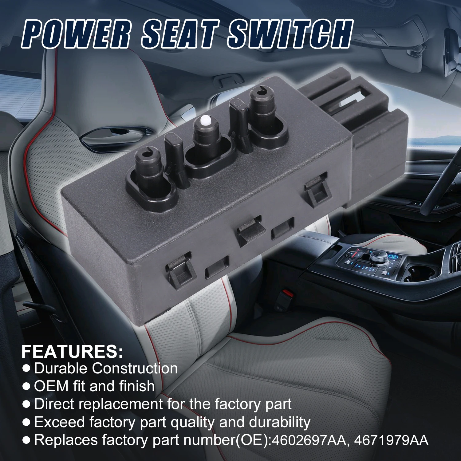 Новый 4602697 Переключатель сиденья AA для Chrysler PT Cruiser Dodge Ram 1500 2500 3500