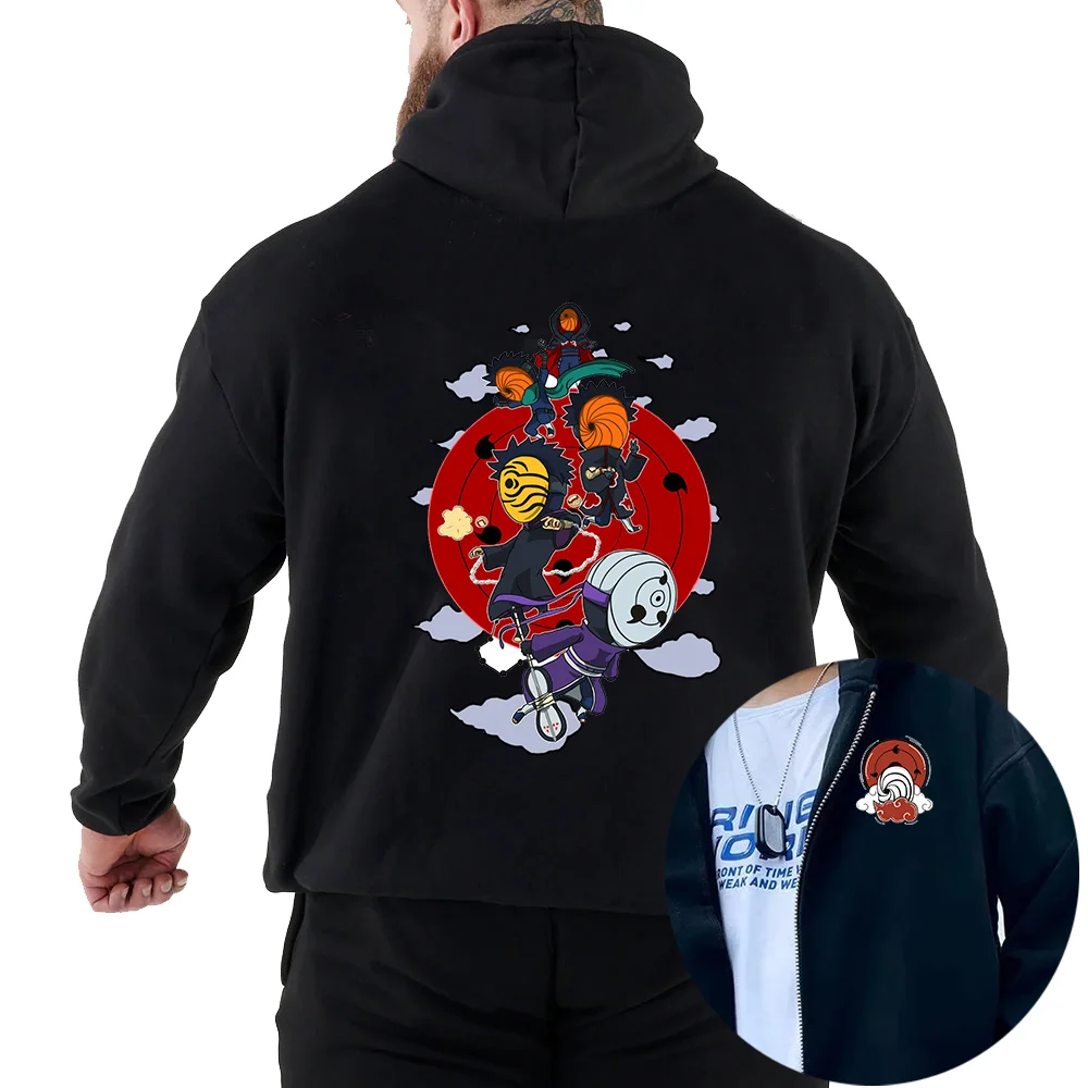 Толстовки с принтом аниме Uchiha Obito повседневные толстовки для пар студентов