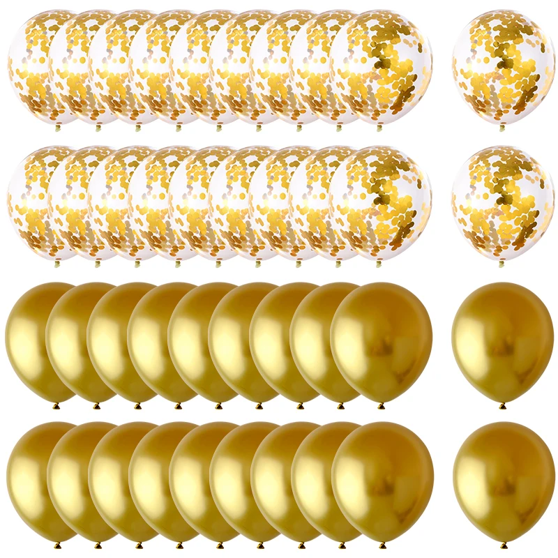 

40 шт., металлические хромированные воздушные шары