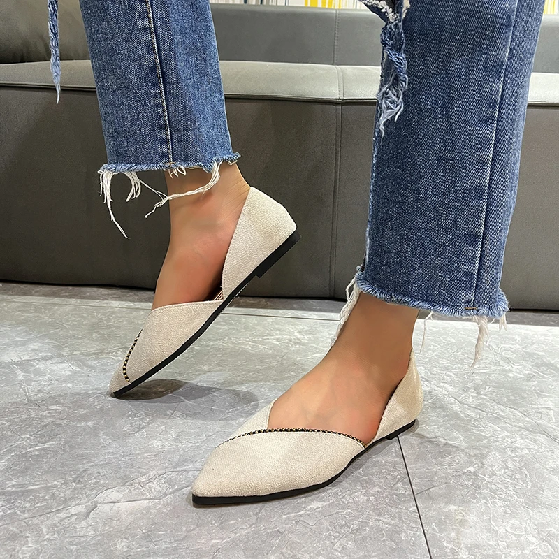 

Женские туфли на низком каблуке, красивые модные, удобные повседневные, балерины, плоская подошва, летняя обувь